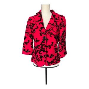 Coldwater Creek Red and Black Blazer Size S
